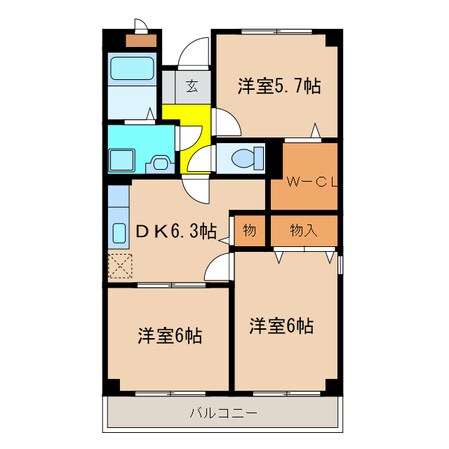 ヴェルジェの物件間取画像